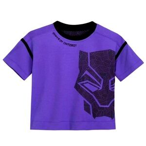 Kids Black Panther: Wakanda Forever Shorter Length T-Shirt Disney store Marvel